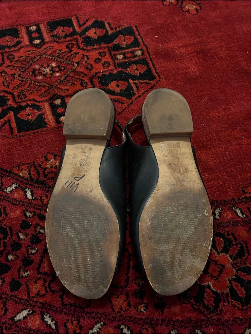 Madewell | Black Peep-Toe Slingback Flats | 7.5